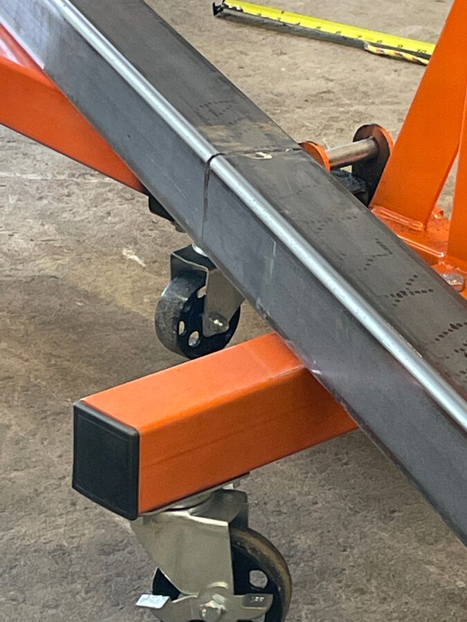 Cart leg being replaced