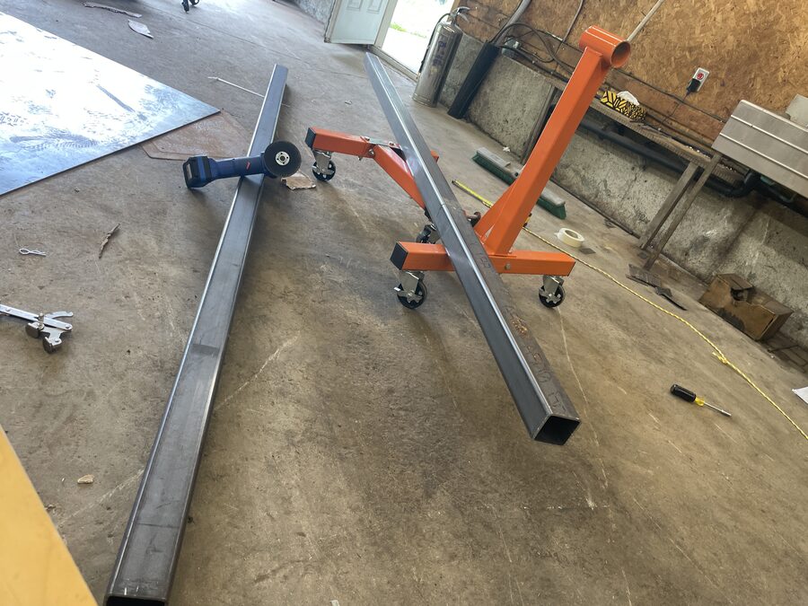 Cart repair in progress