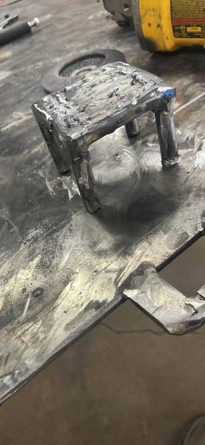 Small welded stool fabrication