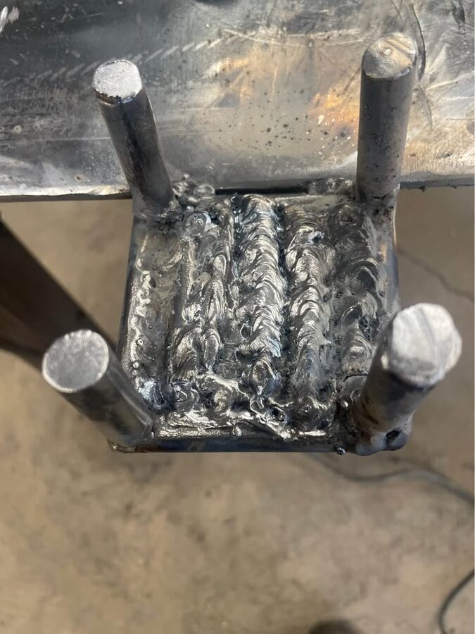 Stool weld underside detail