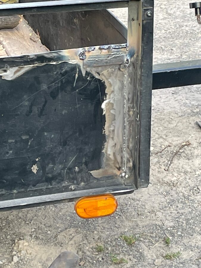 Trailer side panel and frame repair