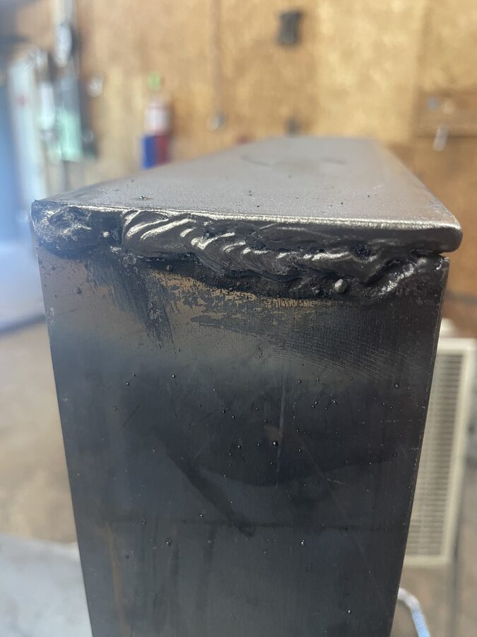Weld detail close-up